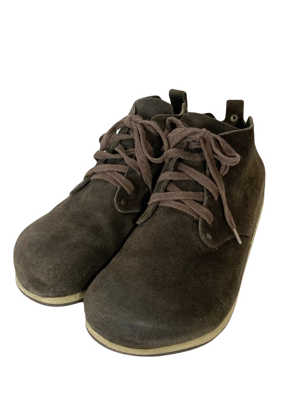 Nwot BIRKENSTOCK Shoes 43/10.5L Chukka Boot Chelsea Brown Suede Lace-Up